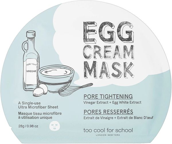 Egg Cream Mask Pore Tightening Maschera Viso 1 pz Too Cool For School