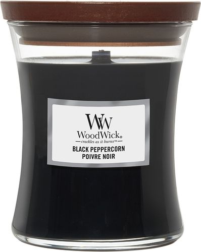 Black Peppercorn Candele In Vetro Media 275 gr Woodwick