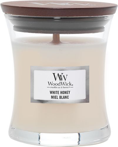 White Honey Candele In Vetro Piccola 85 gr Woodwick