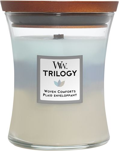 Woven Comforts Candele in Vetro Media 275 gr WOODWICK