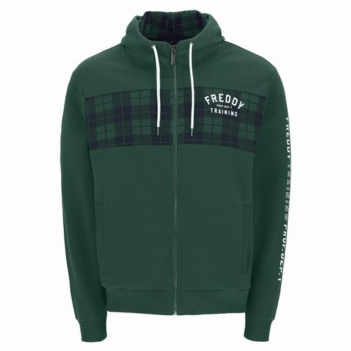 Felpa FREDDY TRAINING con cappuccio e dettagli tartan