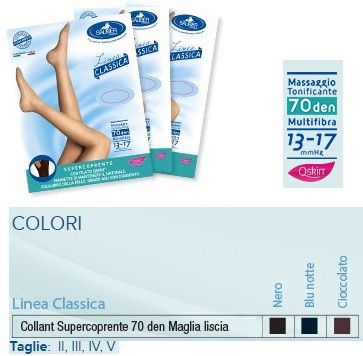 Sauber Collant 70 Denari Super Coprente Maglia Liscia Cioccolato 2 Linea Classica - Desa Pharma Srl