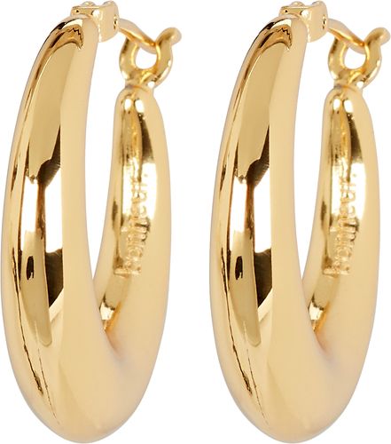 Gold Puffy Hoop Earrings, Gold 1SIZE