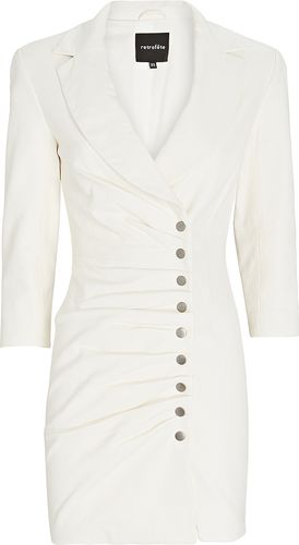 Willa Leather Mini Dress, White P