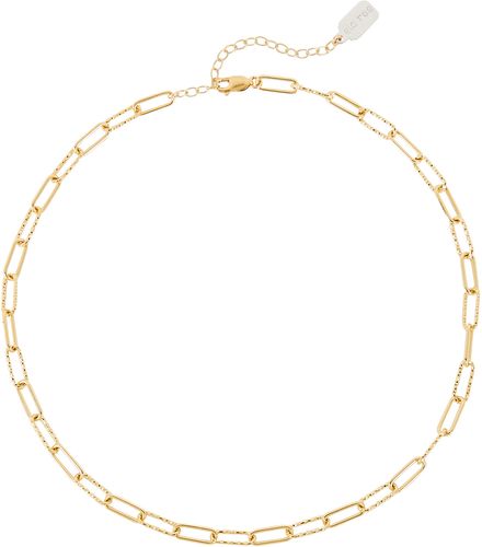 Chain-Link Choker Necklace, Gold 1SIZE