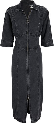 Nikita Denim Midi Dress, Faded Black Denim P