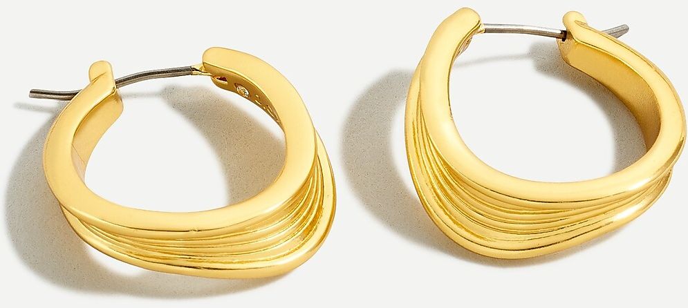 Sculptural hoop earrings