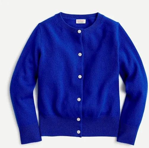 Girls' cashmere cardigan sweater