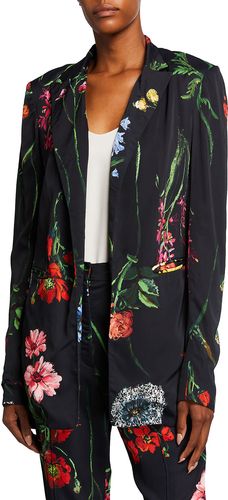 Floral-Print Blazer