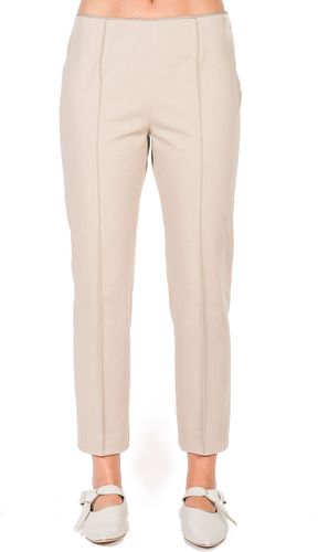 Stretch-Cotton Seamed Formal Trousers