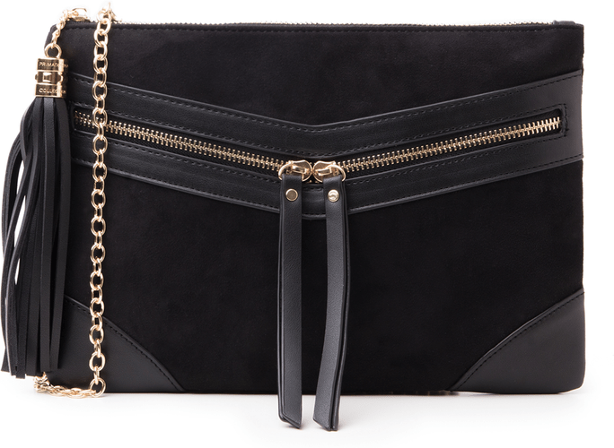 Pochette nera in microfibra  | Primadonna Collection