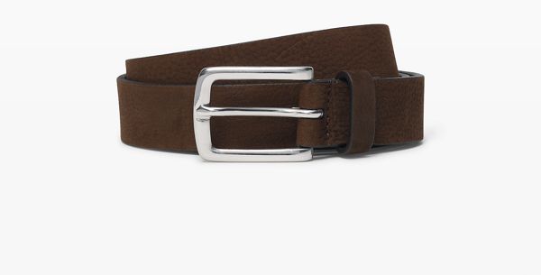Brown Laird Suede Belt in Size 36