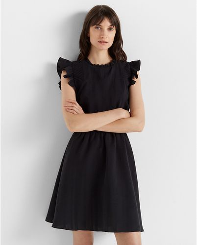 Black Ruffle Sleeve Dress in Size 2