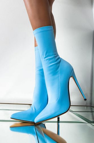 AKIRA Azalea Wang Darling Stiletto Heel Bootie In Blue