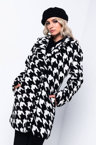 Naomi Houndstooth Teddy Trench