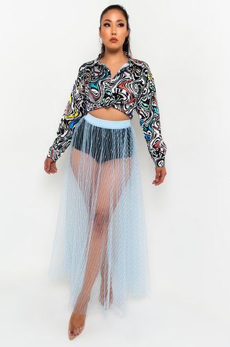 On Top Of The World Sheer Maxi Skirt